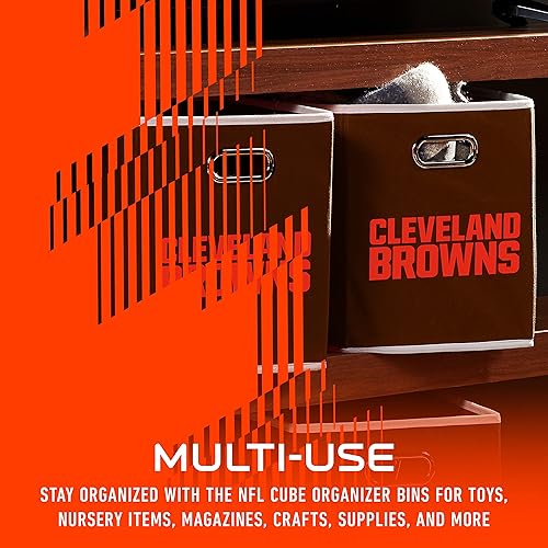 Miniatura 5 de Cubo de almacenamiento Franklin Sports, de tela, del equipo de la NFL, apto para adaptarse a contenedores de almacenamiento (11x 10.5x 10.5)