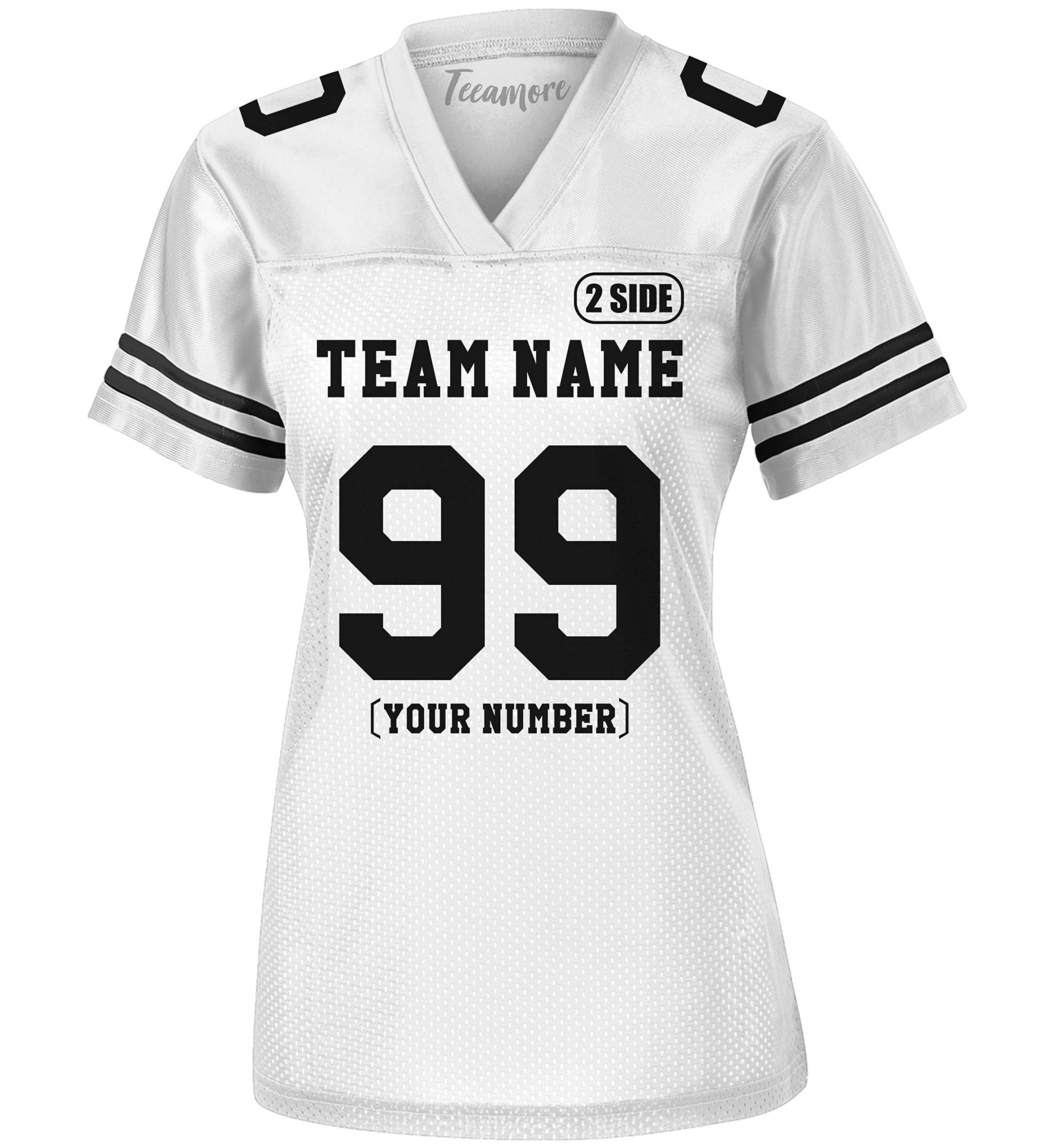 Custom Replica Football Jersey for Women Add Your Team Name and Number Personalized T-Shirt 2 Sided