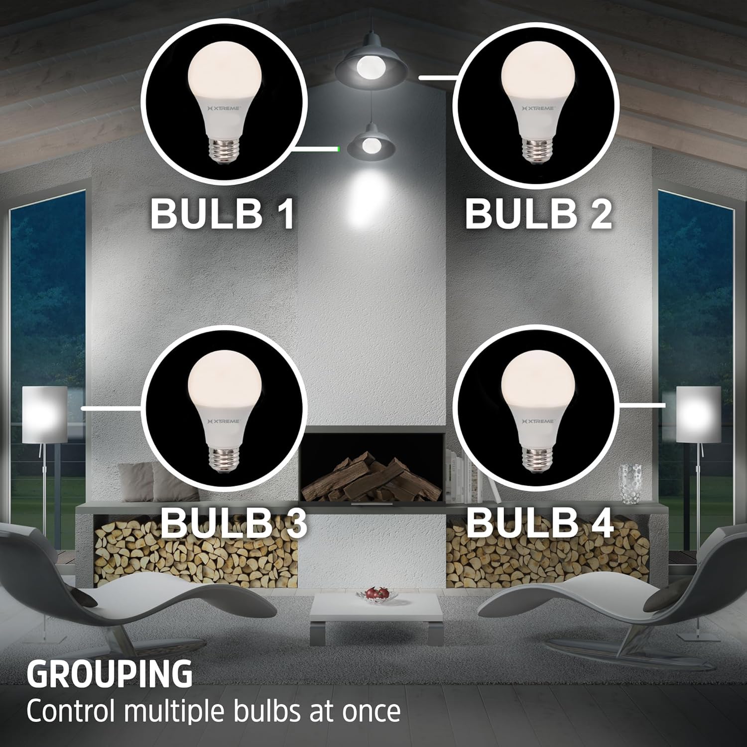 XTREME Smart Wi-Fi Dimmable White + Multi Color LED Light Bulb, 1 Count, A19, E26, 9 Watt, Mobile App Control