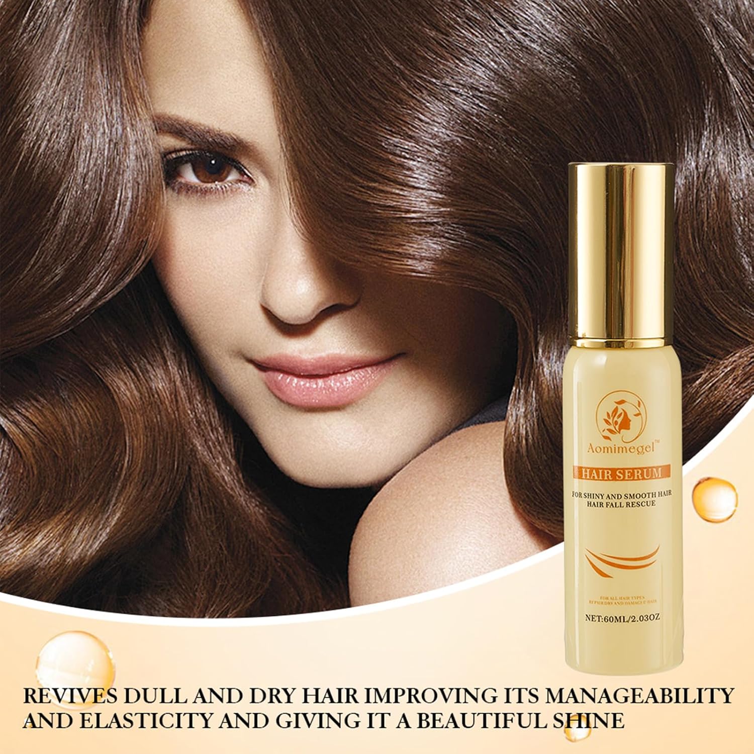 Argan Hair Oil Hair Serum Cold Pressed Weightless Argan Oil Hair Treatment for Dry Damaged Hair 2 floz - Image 3