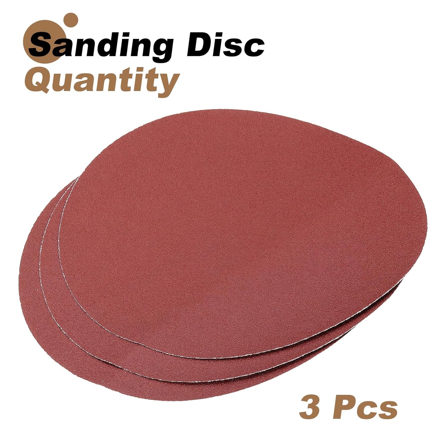 uxcell 3pcs 10-Inch PSA Sanding Discs, 80 Grits Aluminum Oxide Self Adhesive Stick Back Sandpapers, No-Hole Round Wet/Dry Sander Papers, Sand Auto Car Paint, Wood, Metal
