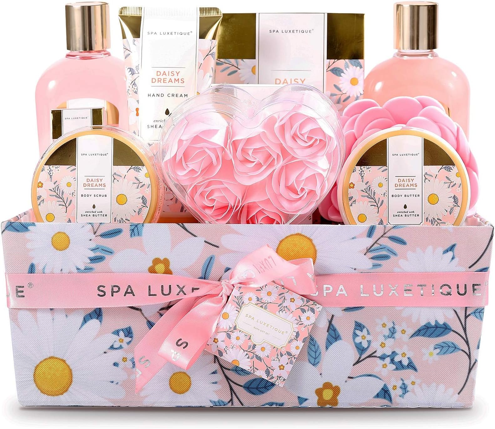Spa Gift Baskets for Women, Spa Luxetique Bath Gift Set, 12pcs Relaxing Home Spa Kit for Women with Shower Gel, Bath Salt, Essential oil, Body Lotion, Hand Cream, Christmas Gifts for Mom