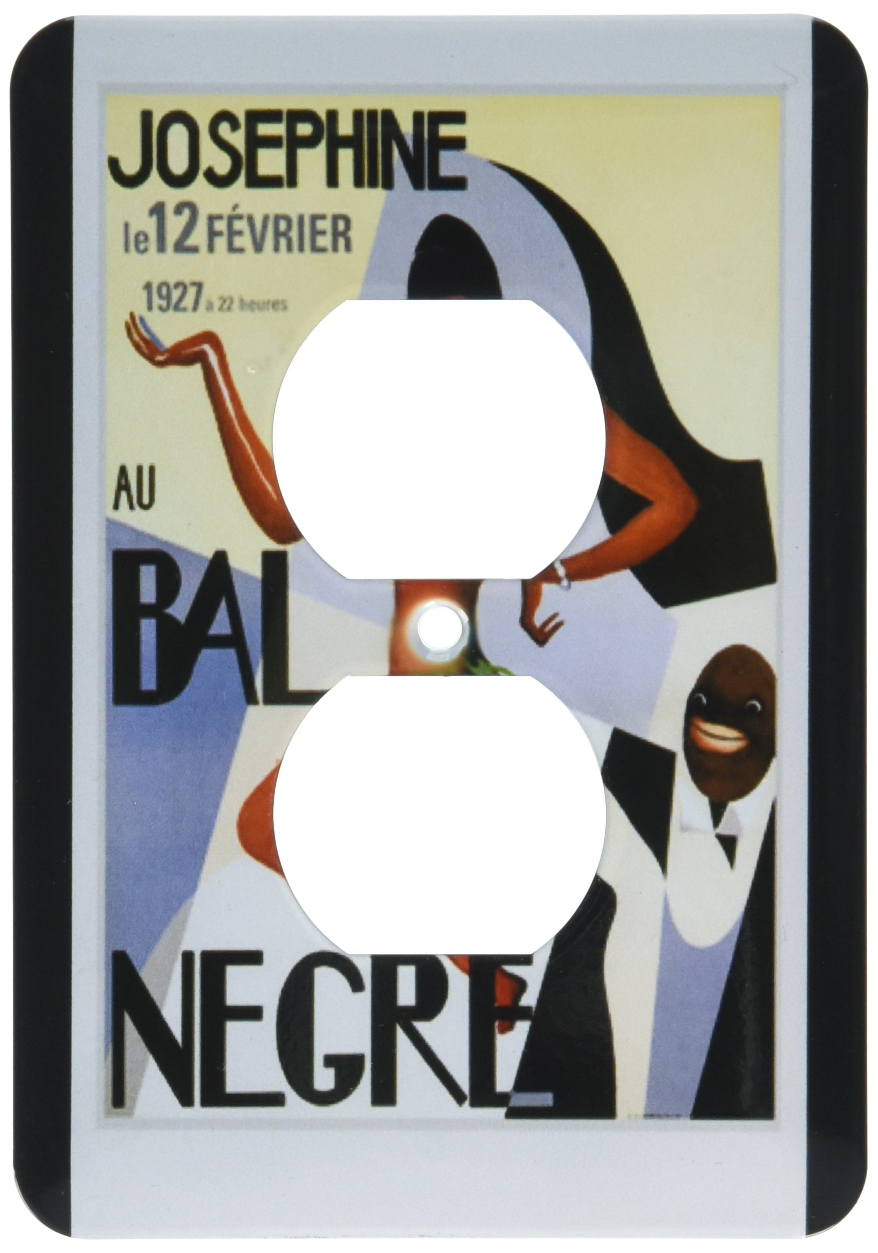 Poster Image Art Déco Afro-Américain lsp_181027_6 Couvercle d'Interrupteur en Métal 3dRose