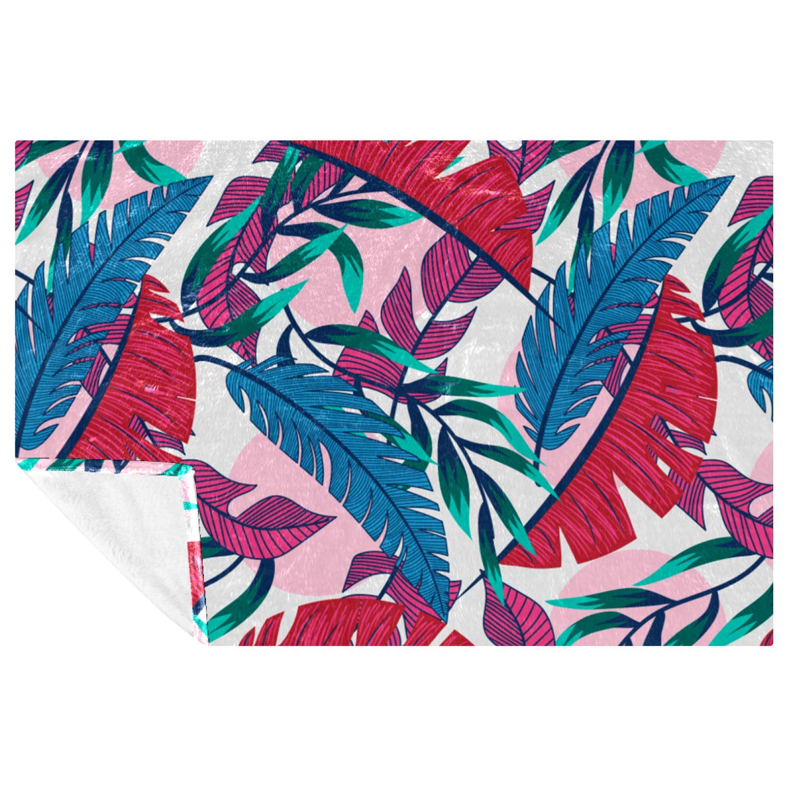 Couverture plaid de camping et pique-nique imprimé tropical pour plage