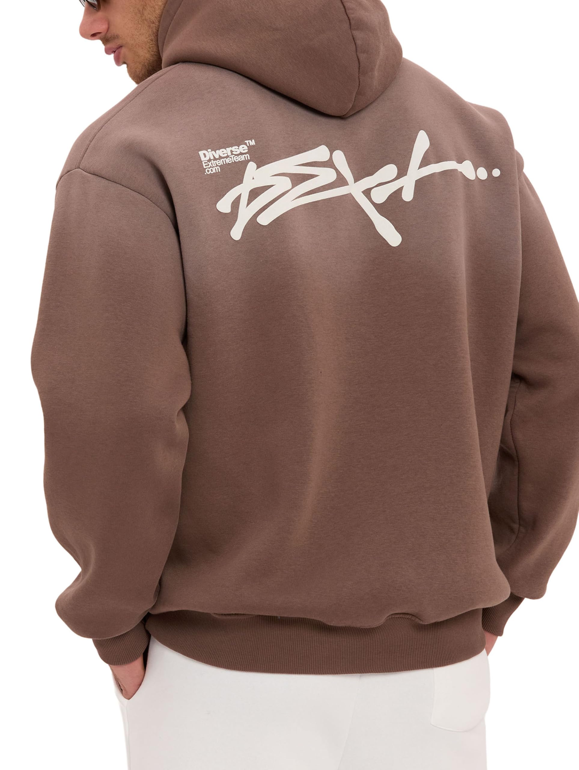 Redbridge by Spruce Oversize Felpa con cappuccio con stampa e tasca a marsupio, casual, felpa con cappuccio