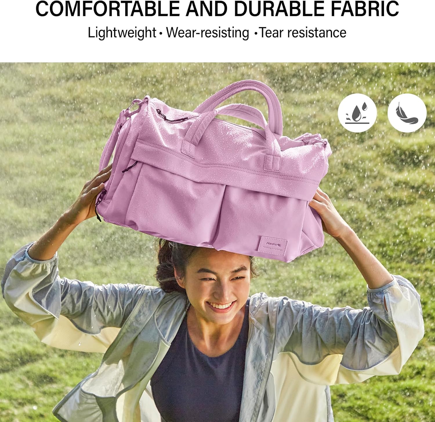 Hanke Cloud Carry On Luggage Bags for Travel Carry On Bag for Women Lightweight Travel Tote Bag Overnight Weekender Bag, Lilac Purple - Image 6