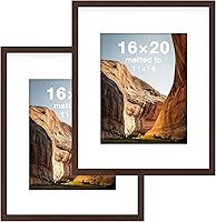 Vista 78 de FrameWorks Marcos de fotos clásicos de madera de 12 x 12 a 8 x 8 pulgadas con vidrio templado, roble natural, paquete de 2