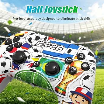 YUYIU Wireless LED Controller for PS5 Controller/Slim/Pro,iOS,MAC,PC,Steam