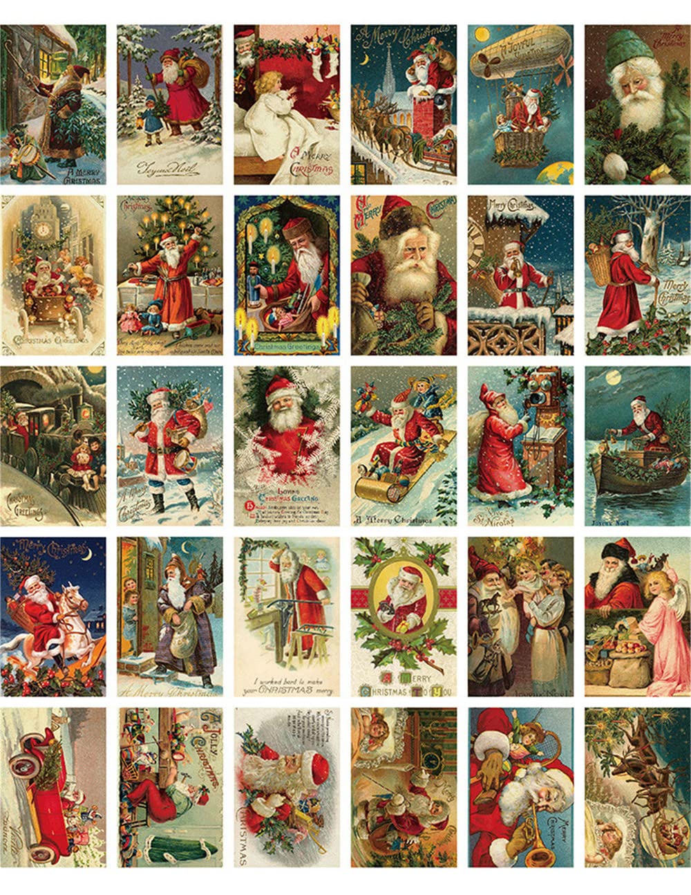 Plantillas Y Diseños Para Felicitación De Navidad, Vintage