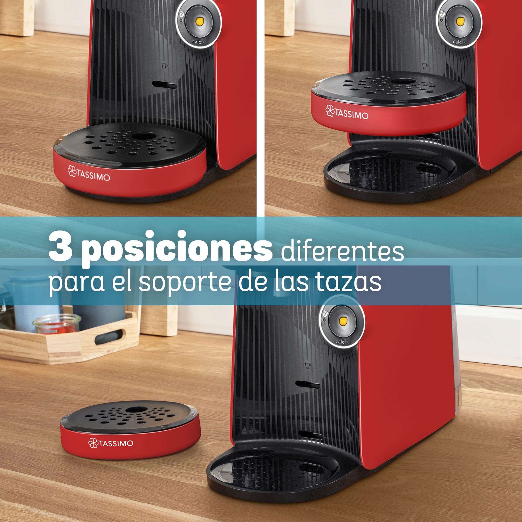 Bosch - Cafetera TASSIMO FINESSE para preparar múltiples bebidas, hasta 40 bebidas, IntensityBoost, INTELLIBREW, rojo, TAS16B3