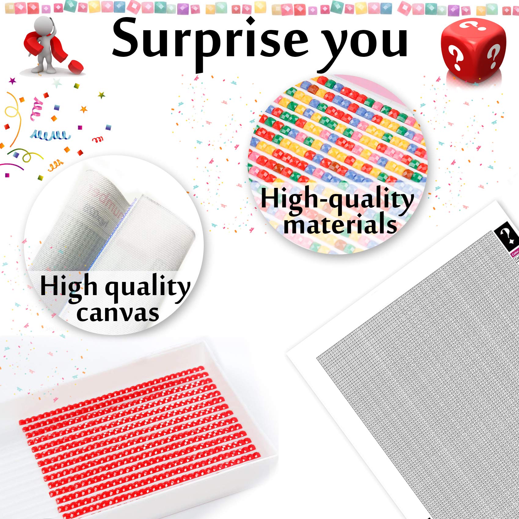 5D Diamond Painting Cheval, Broderie Diamant Animaux, Canevas Diamant Kit Complet Point De Croix