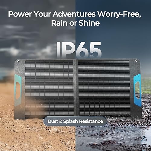 Miniatura 8 de Panel solar portátil de 100 W, paneles solares Renogy IP65 impermeables, panel solar plegable de 100 vatios para camping, senderismo, pesca, al aire