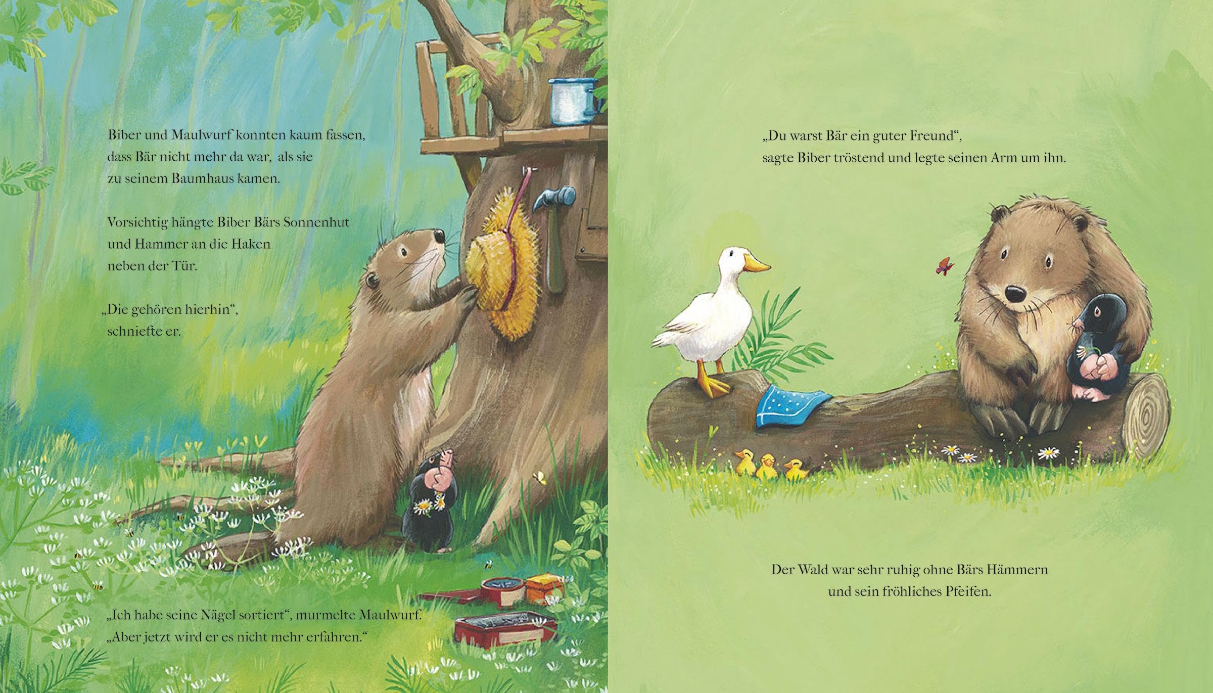 Wir vermissen dich, lieber Bär!: Eine Tiergeschichte über Trost und Zusammenhalt bei Trauer und Verlust. Behutsam mit Kindern über den Tod sprechen. Anrührend illustriertes Kinderbuch ab 3.