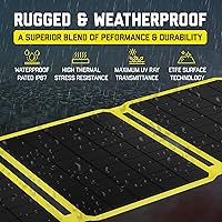 Vista 4 de SunJack – 40 Watt Foldable Solar Panel, ETFE Waterproof Portable Solar Panel with Kickstands, USB-C PD30W, USB-A QC3.0, DC Output, Solar Panels for