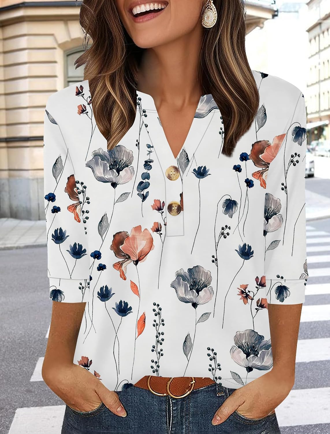 Top Women Henley Shirts for Women Autumn Fashion 2025 School Clothes for Teachers