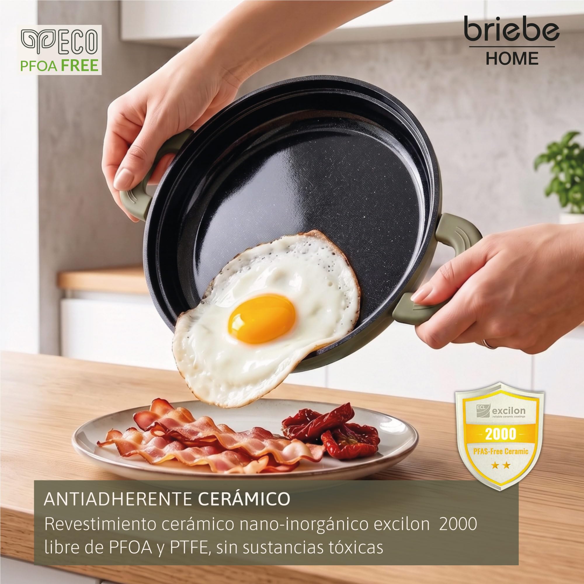 briebe Totem Batería Cocina Apilable Inducción Antiadherente Cerámico
