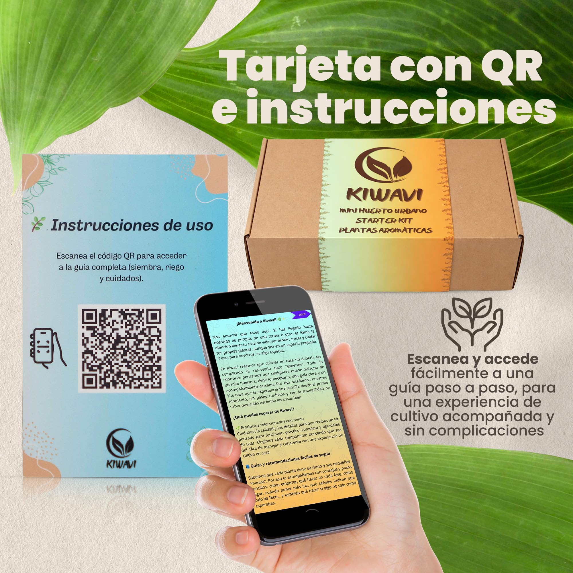 Kit de Cultivo de Plantas Aromáticas Culinarias - Mini Huerto Urbano para Interior con Romero, Menta, Albahaca Morada, Cebollino, Salvia y Orégano | Huerto en Casa