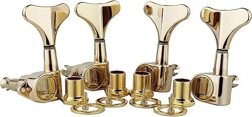 Miniatura 17 de Guyker Afinadores de bajo de guitarra (4 para la derecha) – Cabezal de afinación sellado, clavijas de afinación selladas, repuesto de cabezal