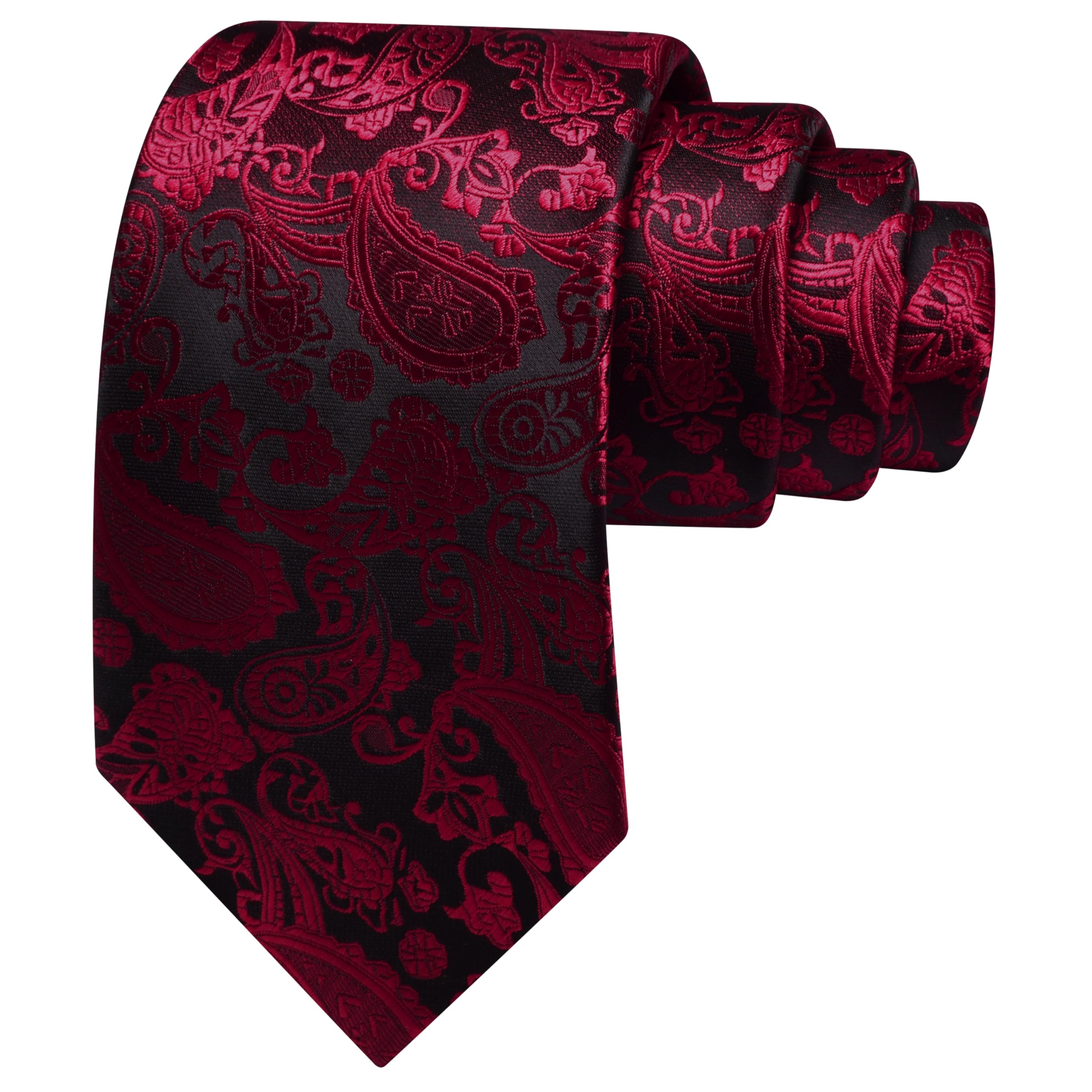 GUSLESON 3.15"(8cm) Fashion Paisley Ties Mens Woven Jacquard Necktie for Wedding