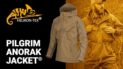 Helikon-Tex Pilgrim Anorak Jacket for Men - Bushcraft - Black - XX