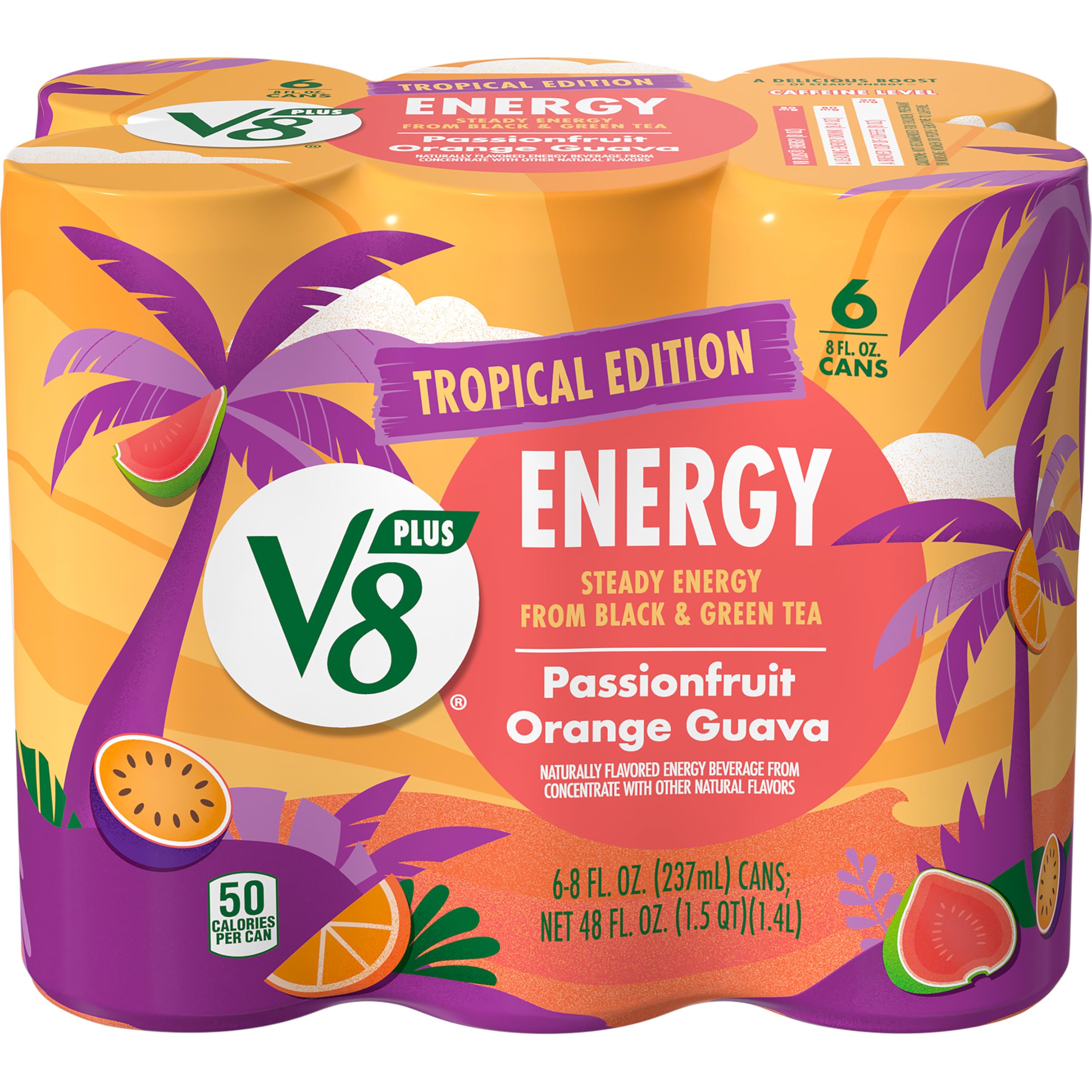 洋楽 JUICE - DRIVEN Amazon.com : V8 +Energy Passionfruit Orange Guava Juice Energy
