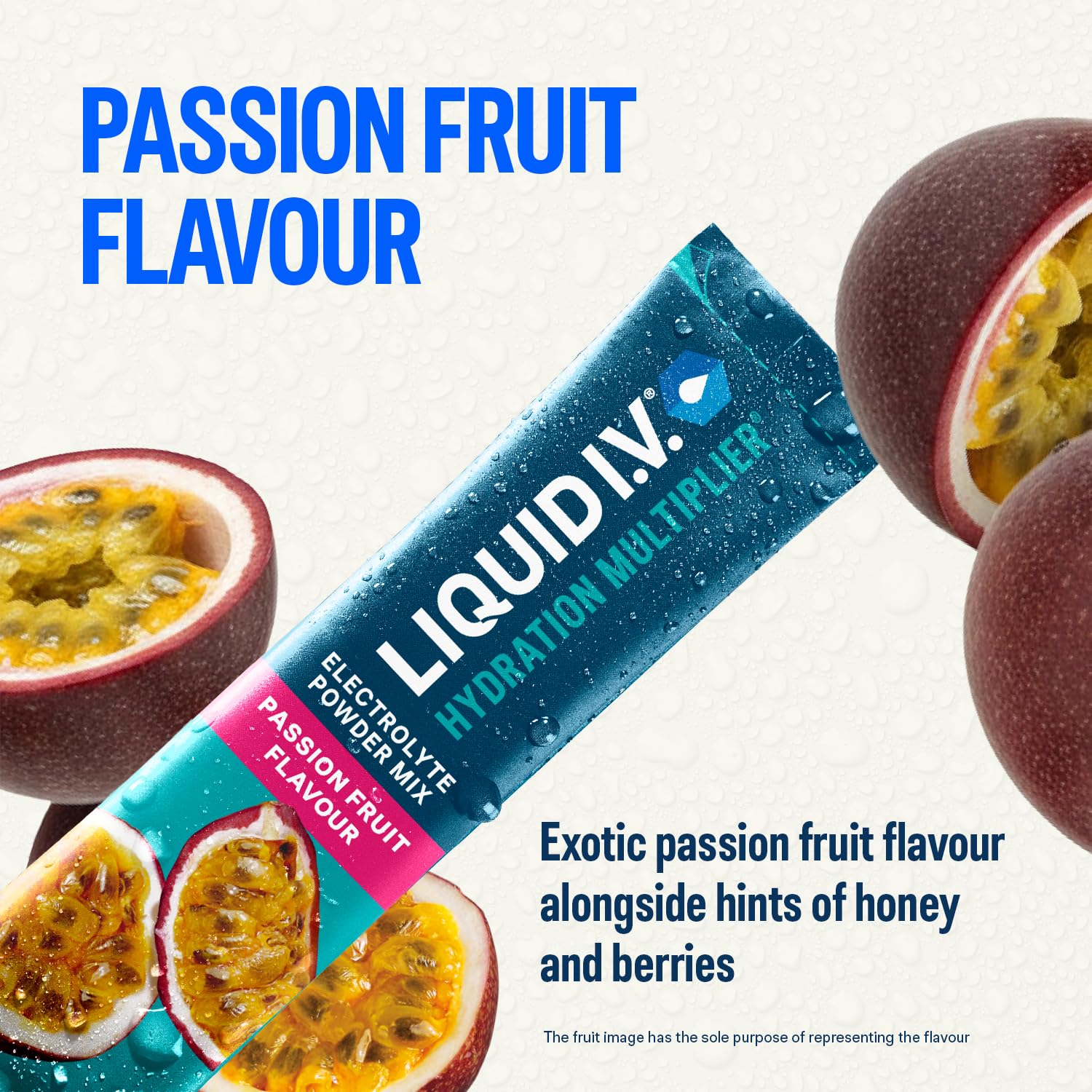 Liquid I.V. Hydration Multiplier Electrolyte Powder Mix, Passion Fruit Flavour, Electrolytes with 7 Vitamins & Minerals for Fast Hydration & Energy, Vegan and Gluten Free, 16 Sachet Sticks — view 6