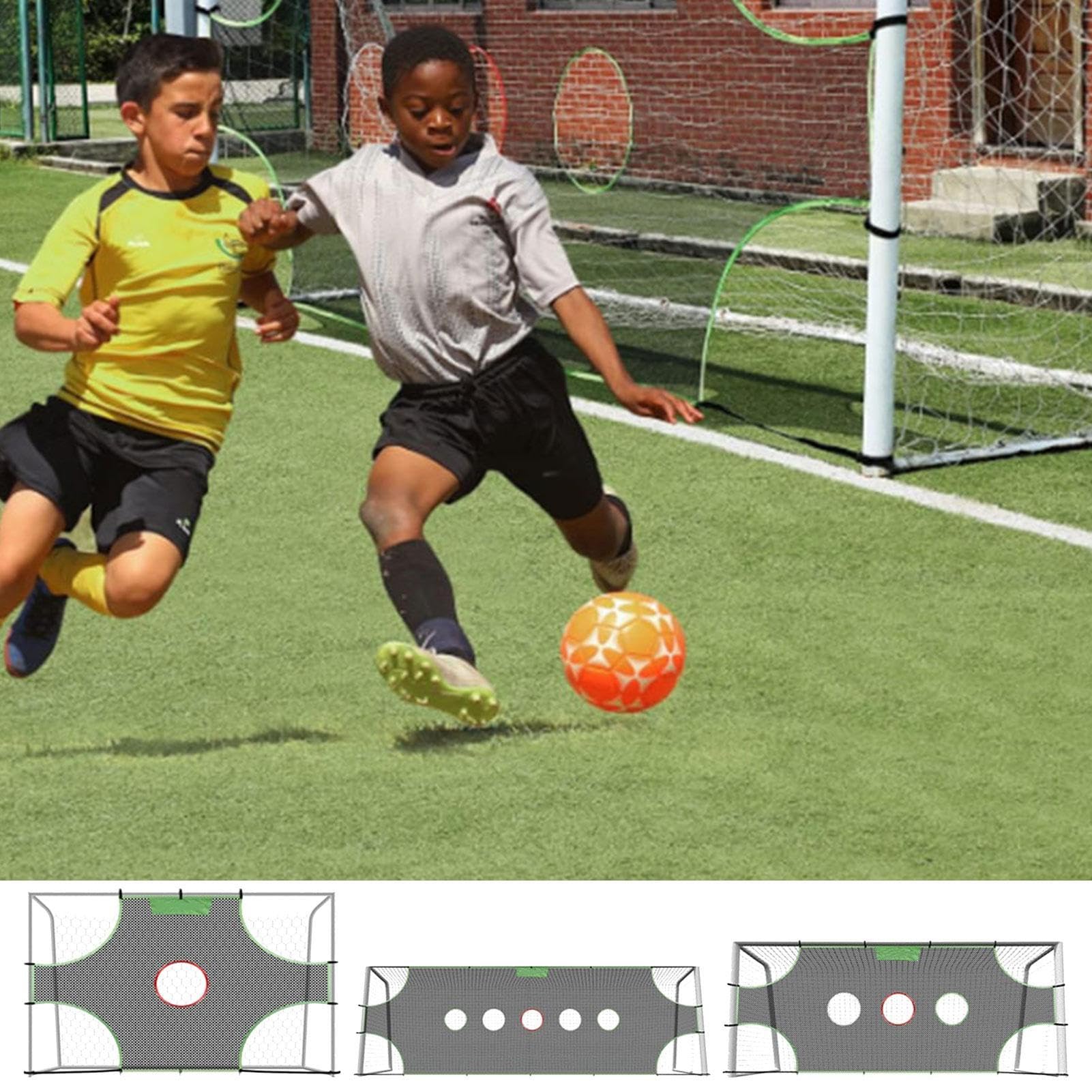 Target Net For Football - Di Allenatore Di Calcio Staccabile | Foglio Target Di Goal 1/3/5 Buca | Attrezzatura Da Allenamento Da Calcio Per Bambini E Adulti, Strumento Di Pratica Per Corti