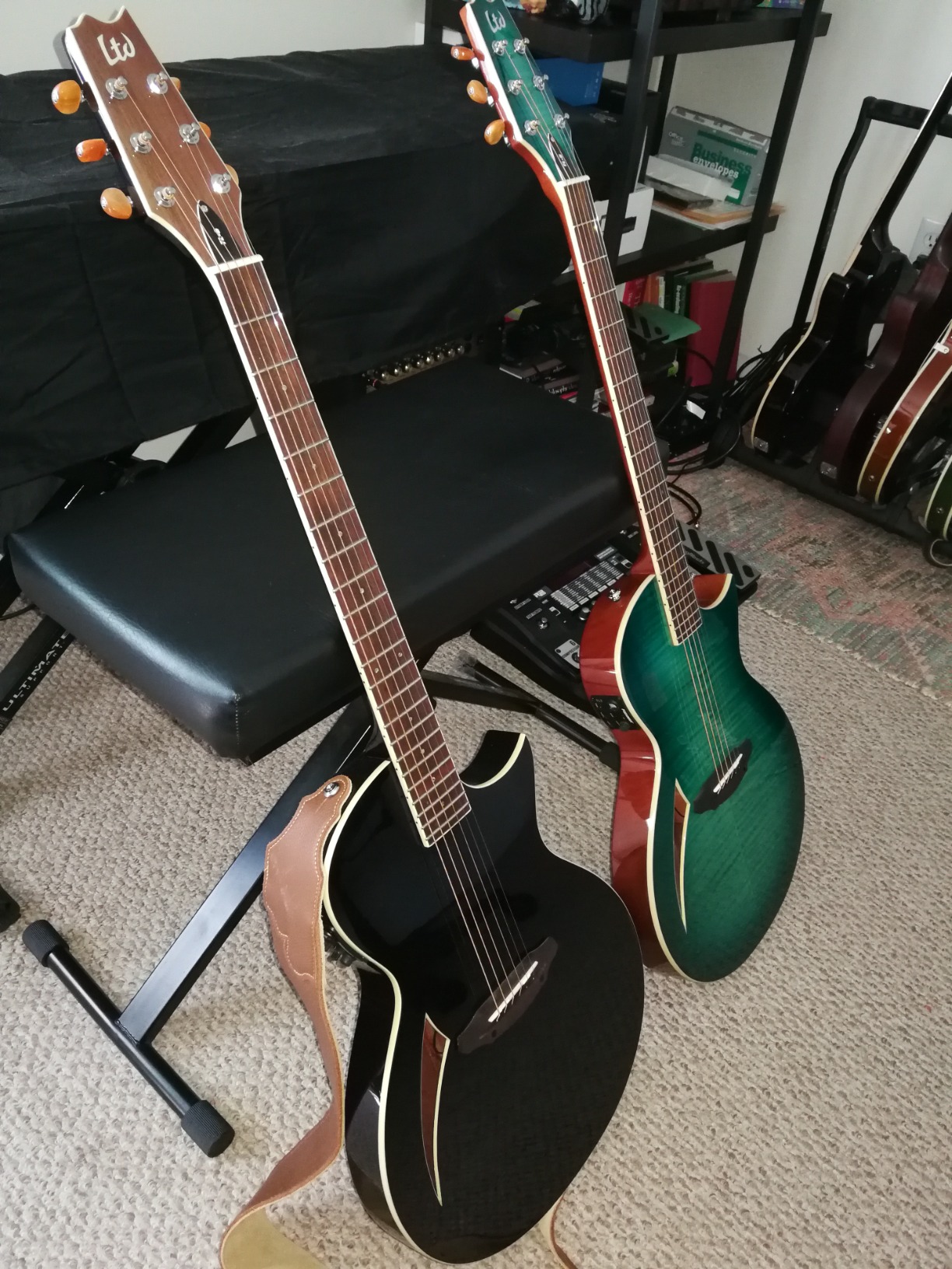 58/mo Finance ESP LTD TL6 Thinline Acoustic Electric Guitar with