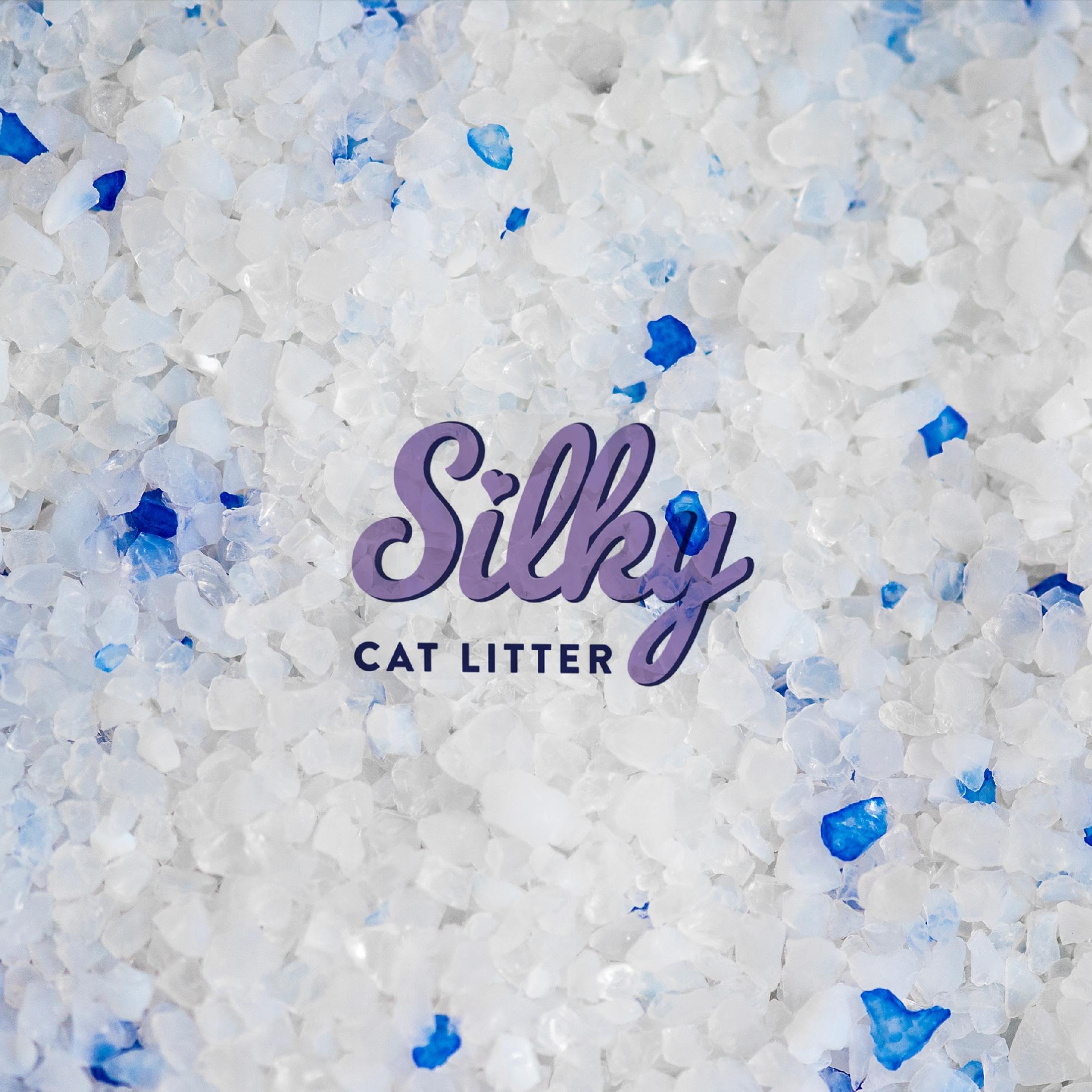 Silikat-Katzenstreu | 30,4L Satz | Hervorragende Geruchskontrolle, Staubfrei, Bakterienhemmend, Weich an den Pfoten, Extrem Saugfähig, Lang Anhaltende Frische, Silica | Silky Silikatstreu - 8er-Pack