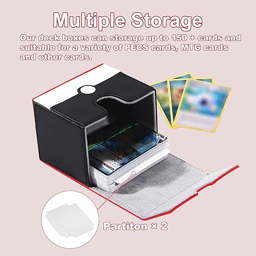 Miniatura 5 de Lumus&Solem Caja de cubierta de 150+ Mtg para PTCG, MTG, Yugioh, caja de cartas para más de 100 juegos de cartas coleccionables TCG, caja de cuero