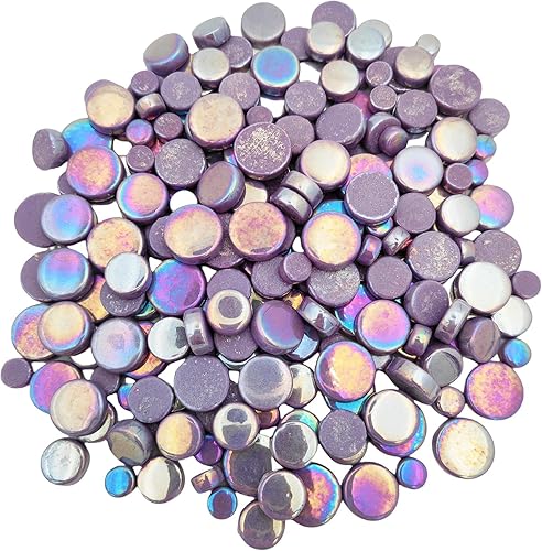 Miniatura 5 de Azulejos de mosaico de cerámica redondos al azar de 1.1 libras, haciendo piezas creativas de mosaico de cerámica para manualidades de bricolaje,