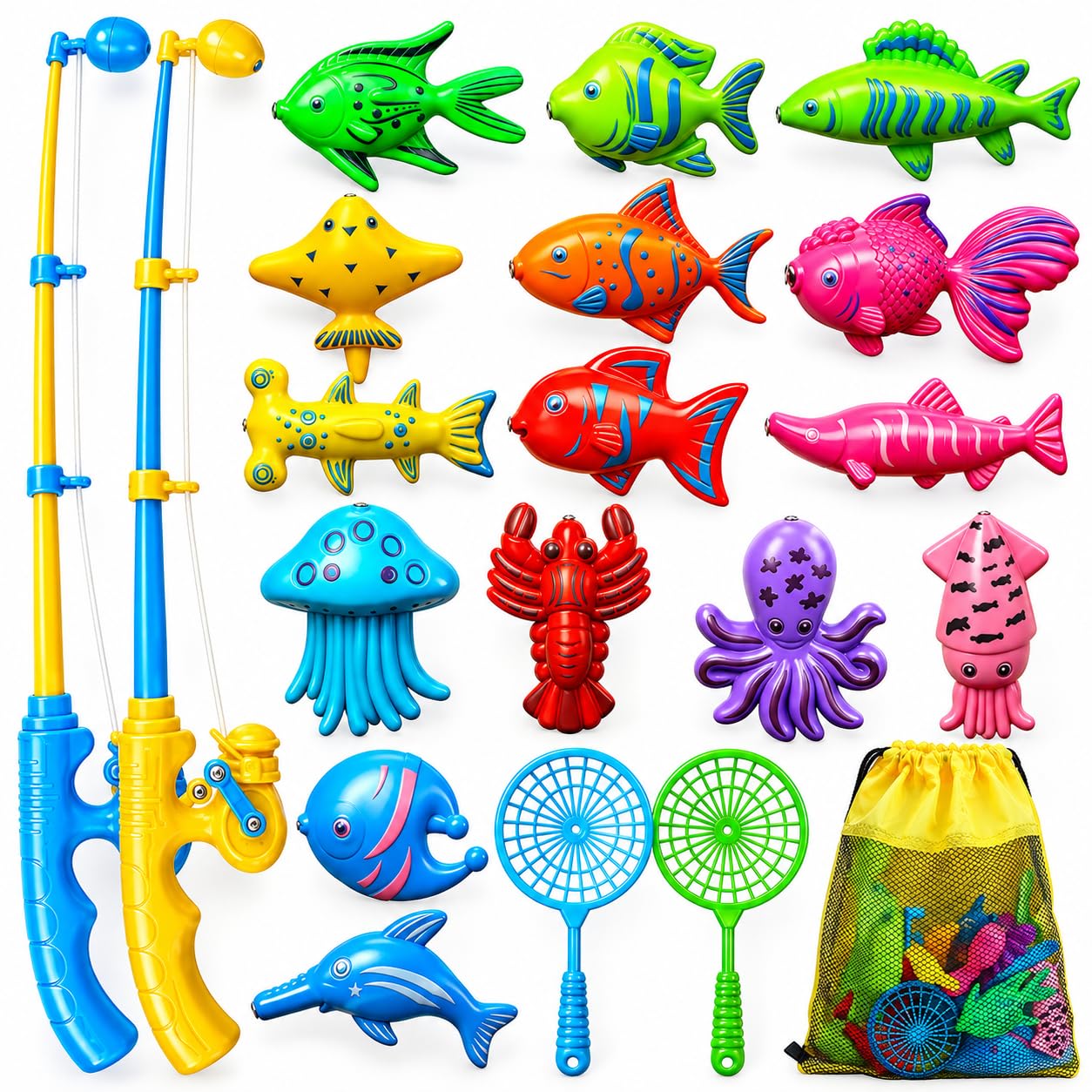 TOY Life Magnetic Fishing Game for Kids, Bathtub and Pool Toy, Ages 3-5