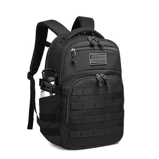 Wotony Military tactical backpack, backpack for men black small tactical assault bag