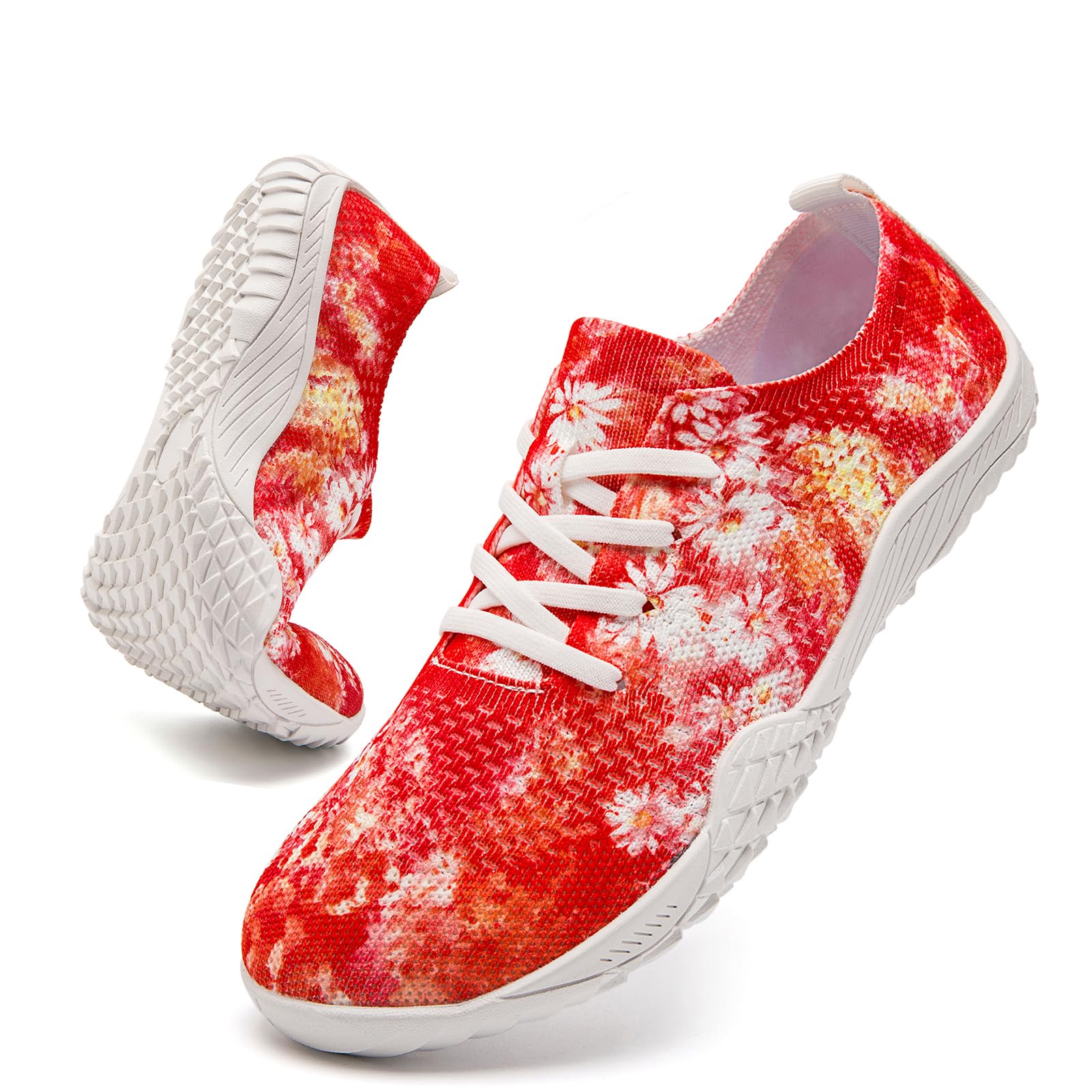 MGNLRTI Barfußschuhe Damen Barfuss Schuhe Turnschuhe Sportschuhe Sneaker Sommerschuhe Leichte Hallenschuhe Fitnessschuhe Weich Barfussschuhe Stoffschuhe Traillaufschuhe