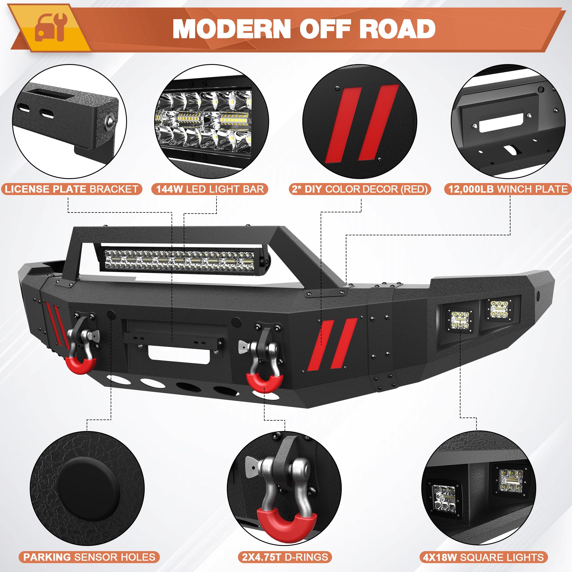Front Bumper Fit for Dodge Ram - Key Features