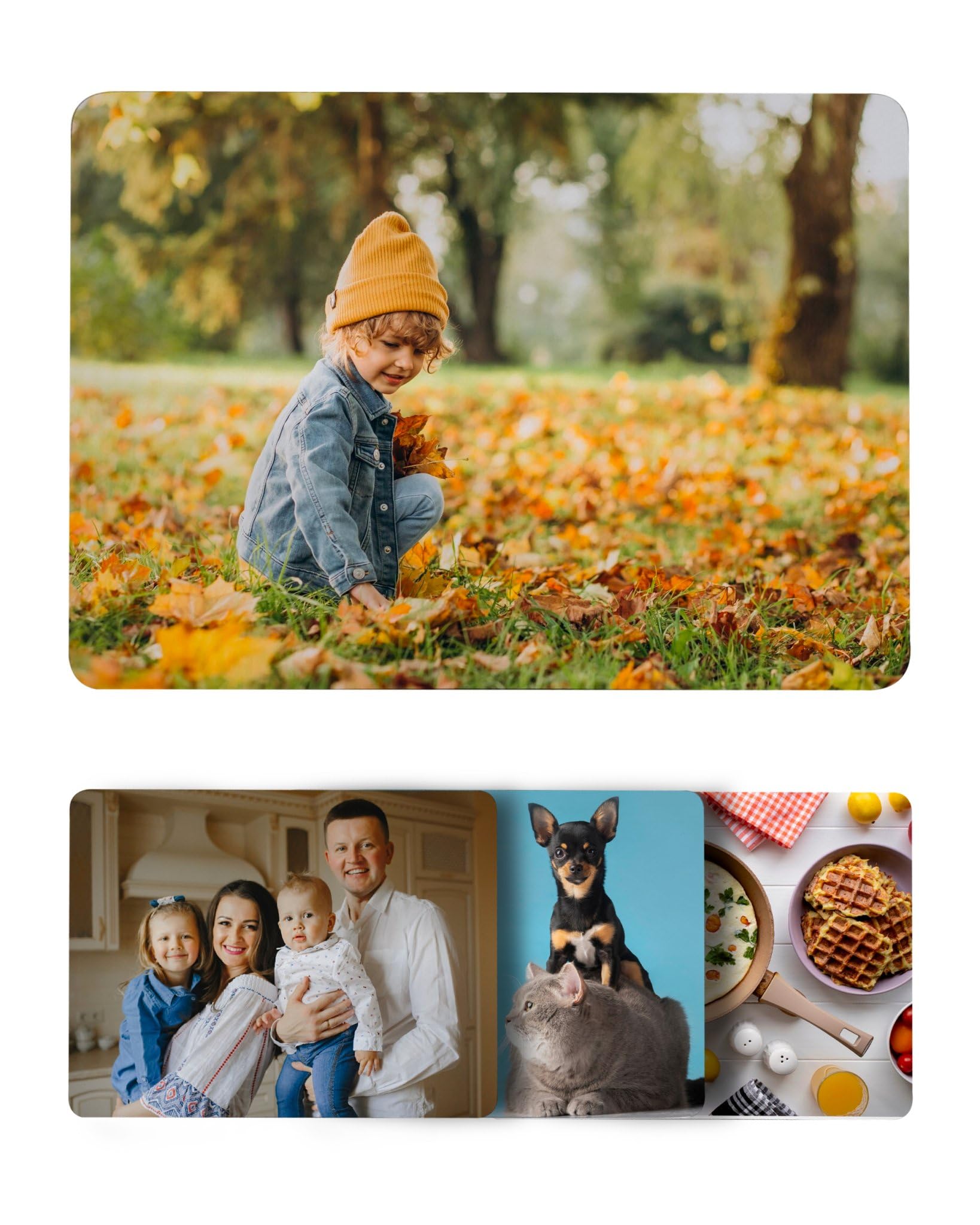 Thedogtagco Multicolored Personalised Placemat Matte Finish Any Photo Non-Slip Cork Back Kitchen Decor Table Setting Custom Design Unique Dining Experience