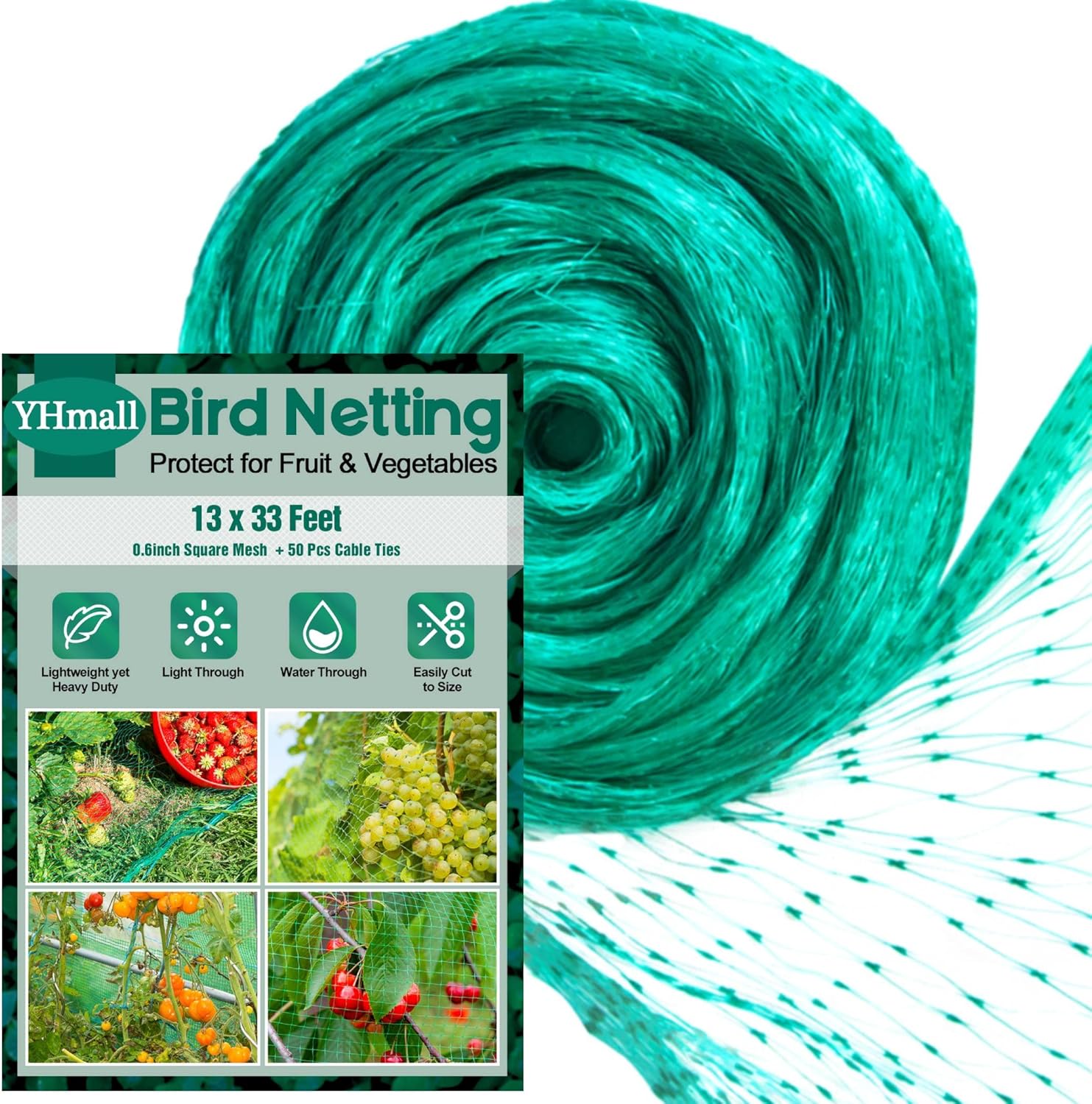 YHmall Bird Netting 13 x 33 Feet, Green Plant Garden Ubuy Hungary