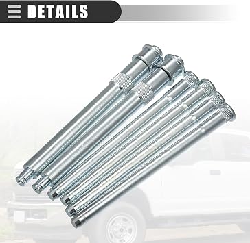 Motoforti Car Door Hinge Bushing Kit, Car Front Door Hinge Pin Bushing Repair Kit, for Chevrolet Blazer 1992-1994, Metal, with Spring, Silver Tone Black, 1 Set