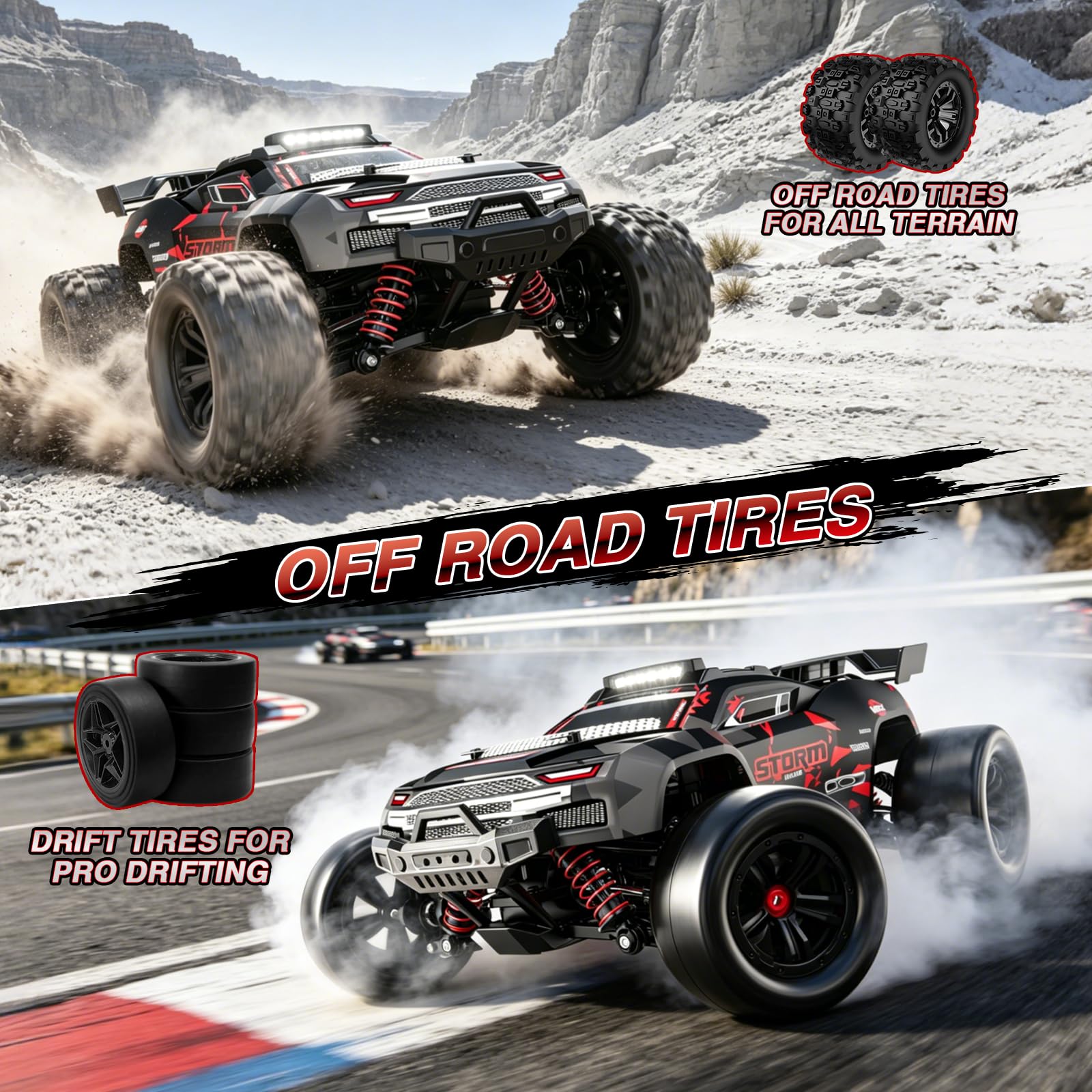 Amazon.com: KGF 1:18 Scale All Terrain RC Cars for Adults, 2.4GHz