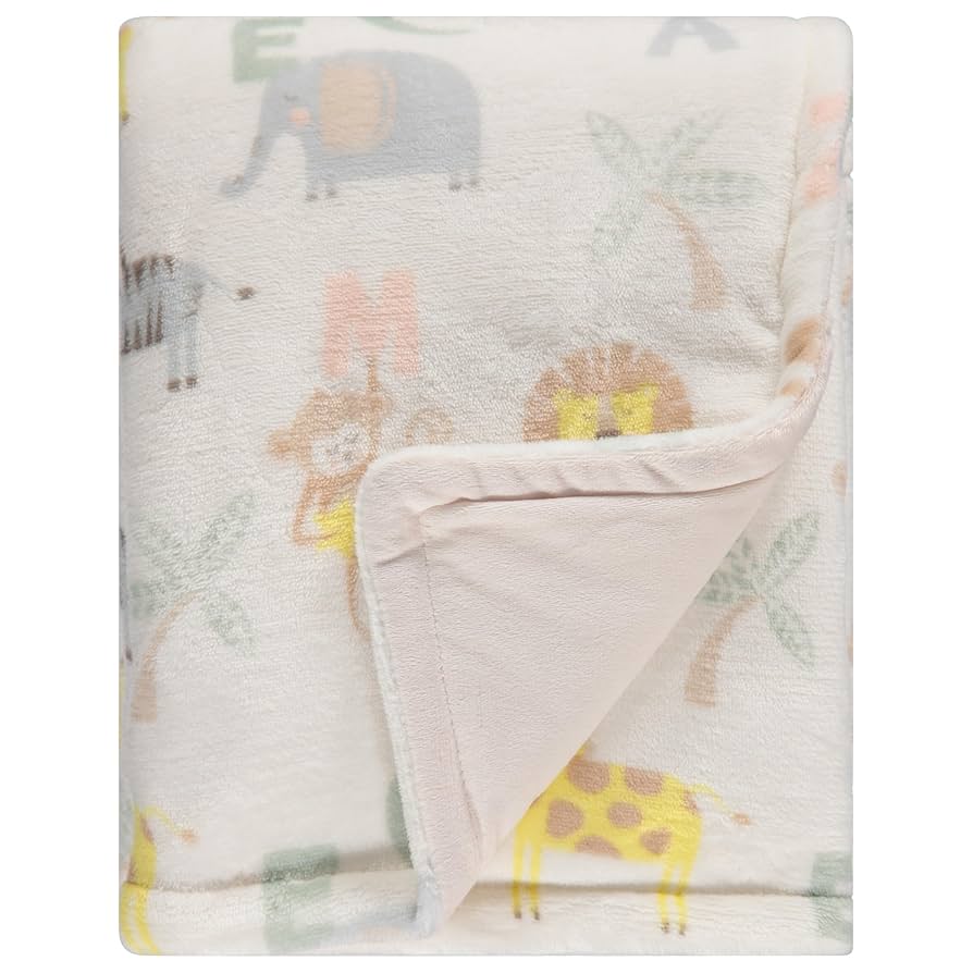 First Steps Luxury Soft Fleece Baby Blanket With Cute Giraffe Design 75 X 100cm For Babies From Newborn - Easy Goods