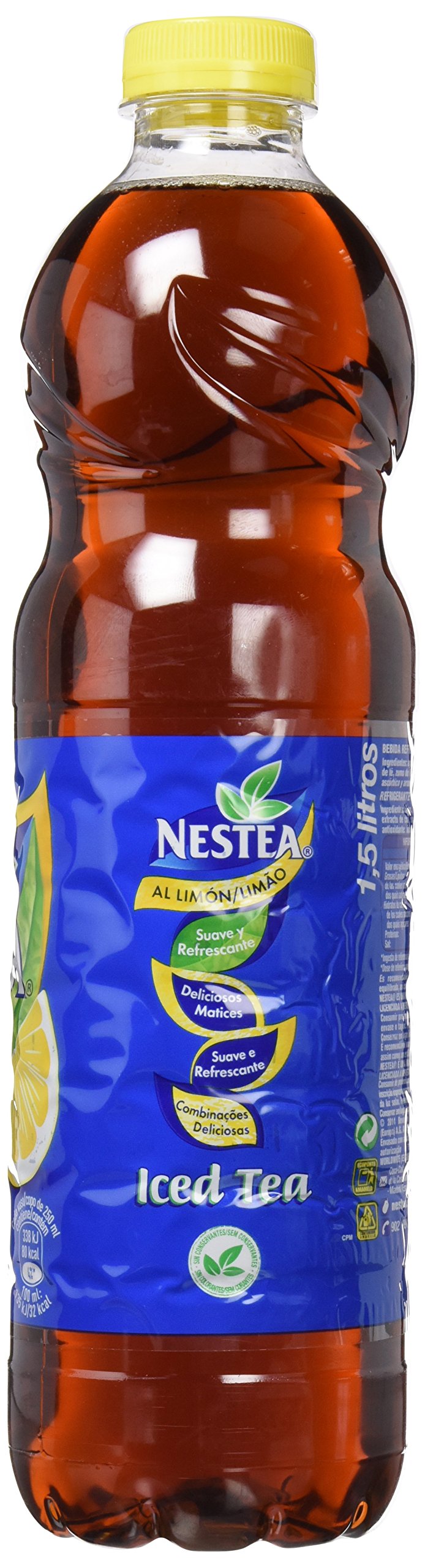 Nestea Limon Refresco de Té sin Gas 1.5 l Pack de 6 Botella de Plástico