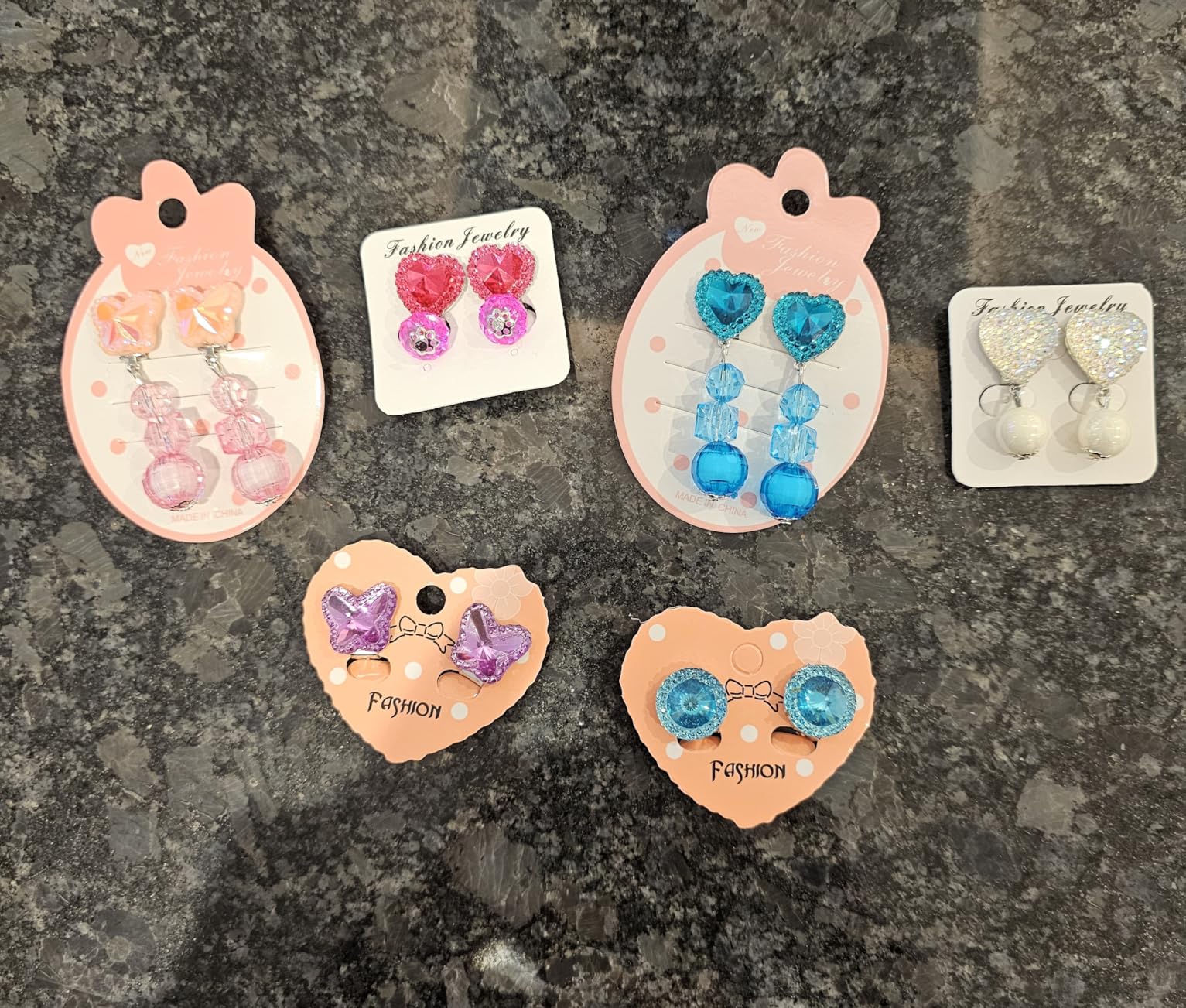 Clip on Earrings for Girls, 9 Pairs Party Favor Princess Play Earrings Jewelry Set for Little