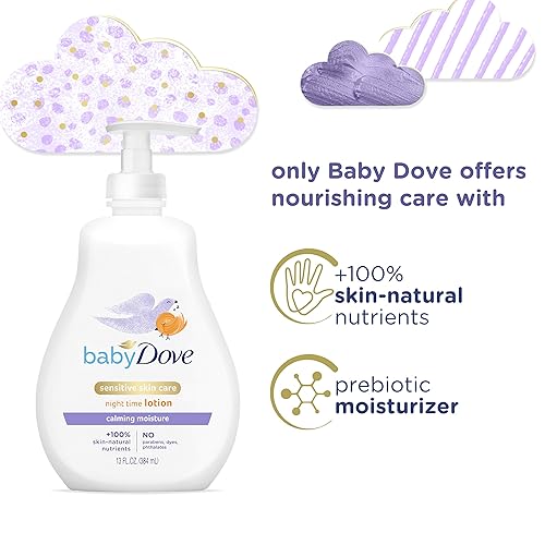 Miniatura 5 de Baby Dove Loción para bebés de cuidado de la piel sensible para una loción perfumada calmante y humectante hipoalergénica y probada por dermatólogos