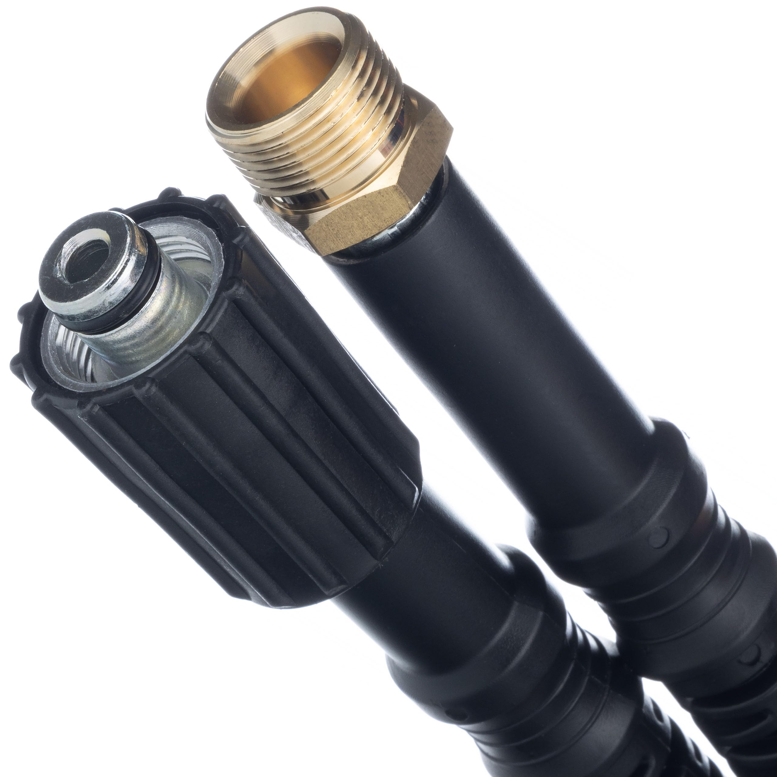 Rosfix Manguera de alta presión 15 m M22-M22 – Nylon reforzado, 200 bar, 60 °C, PVC antidesgaste | Repuesto para hidrolimpiadora compatible | Extensión flexible lavado