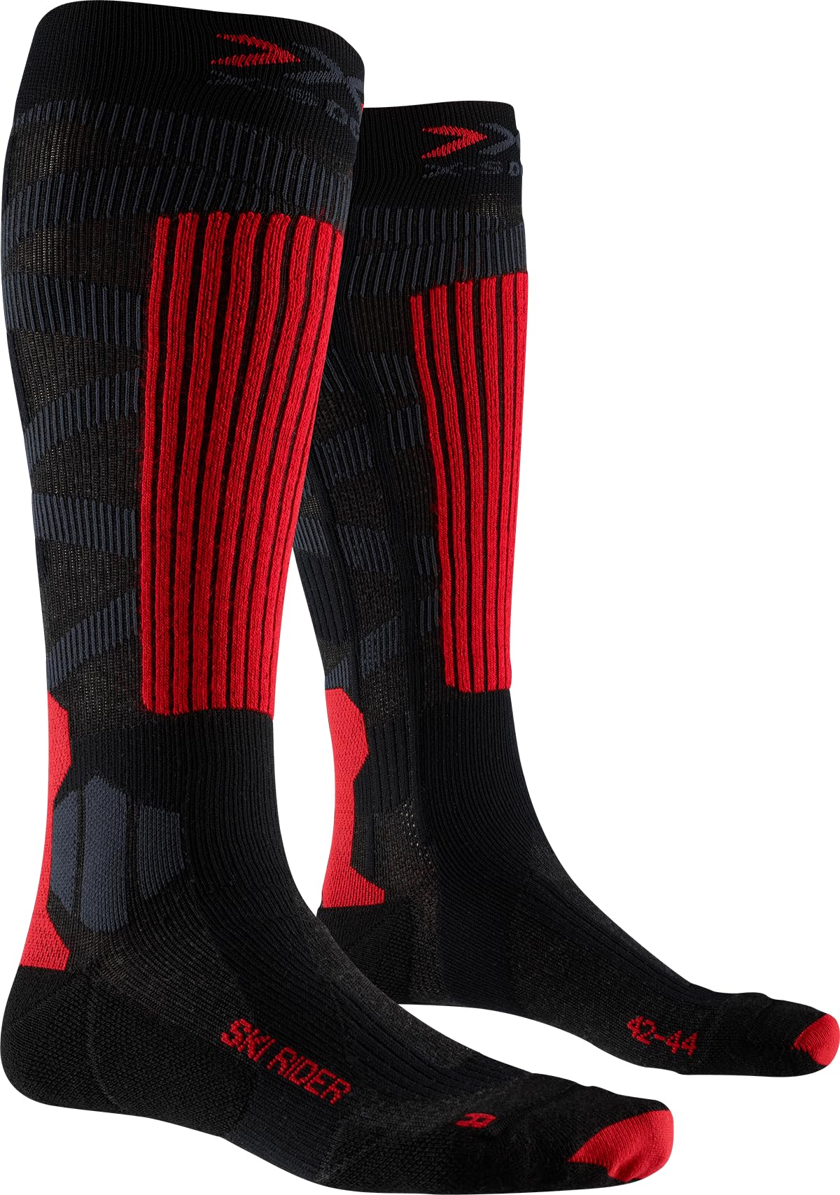 X-Socks Ski Rider 4.0 skarpety do sportów zimowych Stone Grey Melange/X-Orange 42-44