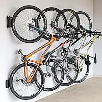 monTEK Swivel Bike Wall Mount 4-Pack - Space-Saving Garage Bike Hangers, 66lbs Vertical Storage Rack, Easy Install