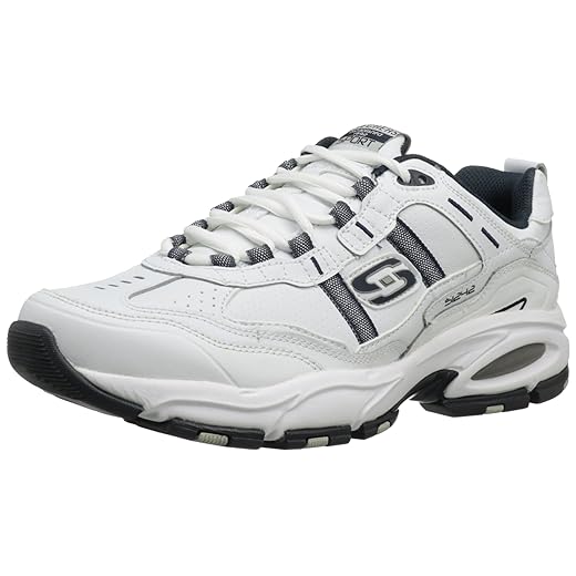 Skechers Men's Vigor 2.0 Serpentine, White/Navy, 10 D (M)
