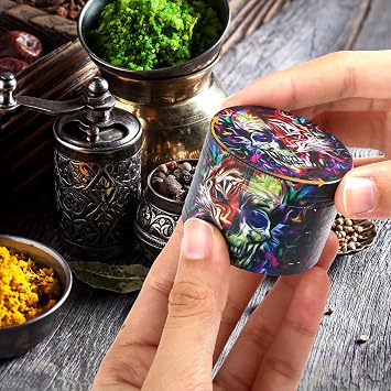 LIHAO 2 inch Grinder 4 Layer Zinc Alloy Spice Grinder