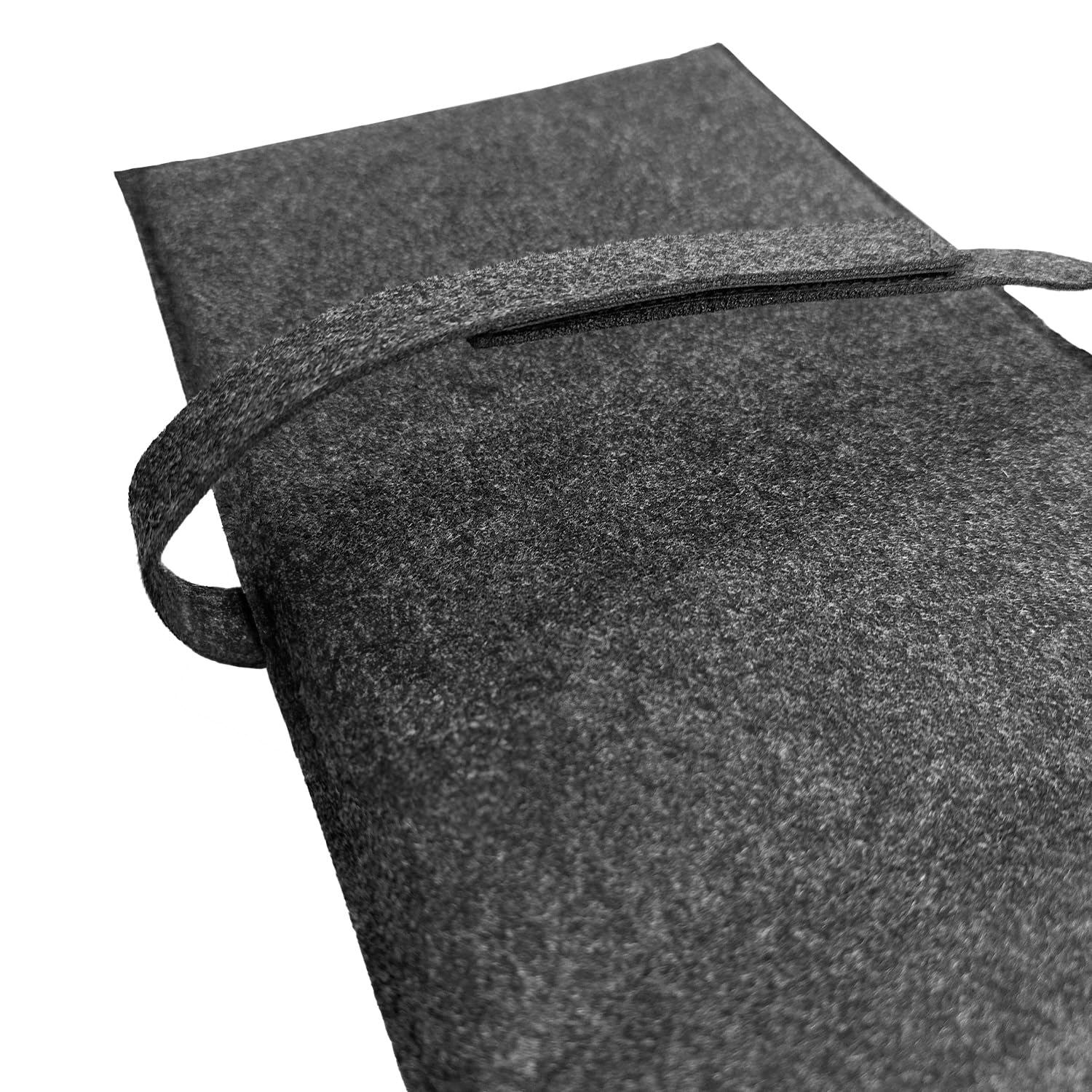 Miqio Design Filz Bierbankauflage - bequem gepolstert - Sitzauflage für Bierzeltgarnitur - Sitzpolster für Bierbänke – 110x25 cm für Kurze und Lange Bänke geeignet - Dunkelgrau anthrazit