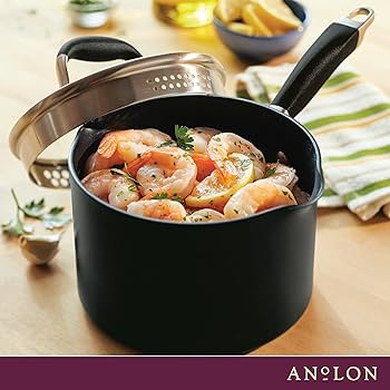未使用品アノロンAnolon 2QT カバー付きソースパン Amazon | Anolon (アノロン) アドバンスドホーム ハード